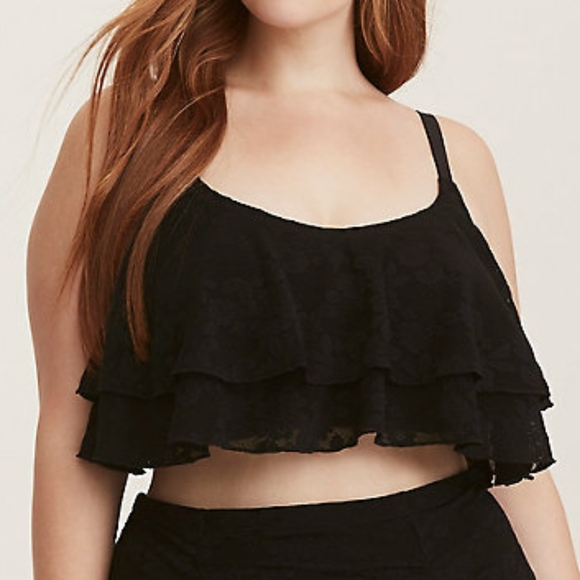 torrid Other - Torrid Size 2X ruffled Swim Top